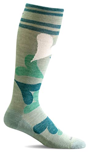 Sockwell Women's Love Lots Moderate Graduated Compression Sock, Celadon - S/M