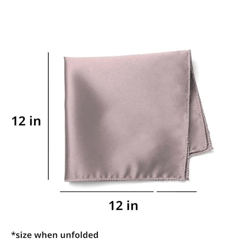 Image of tiemart Solid Color Pocket Squares for Men | For Suits, Perfect for Wedding Parties, 12 x 12 inch / 30 x 30 cm