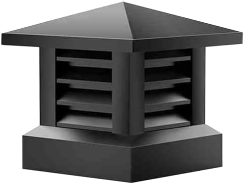 Chimney Cap, Square Fireplace Chimney Cover, Aluminum Alloy with Rainproof Tapered Top for Outside Flue Cover (Fits 24x24 Inch)
