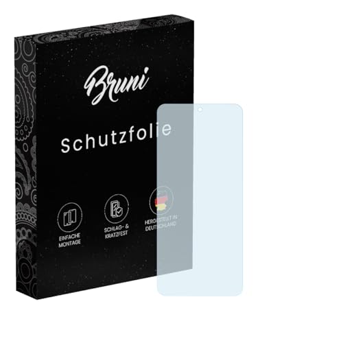 Bruni Película Protectora compatible con Realme 10 Pro 5G Protector Película, claro Lámina Protectora (2X)