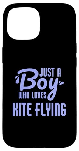 Just A Boy Who Loves Kite Flying Funny ���t���C���[ �X�}�z�P�[�X iPhone 15 �p