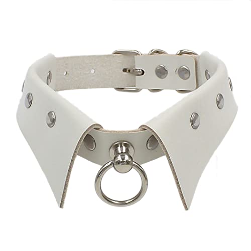 Urieo Gothic PU Leather Chokers Black Studded Collar Choker with ...