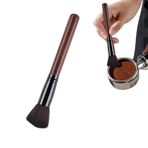 ZWWOGE Cepillo de Molinillo de Café Pinceles de Barista con Ébano Mango Café Cepillo de Limpieza Cepillo de Limpieza para Máquina de Espresso para El Cocina Molinillo de Café Máquina de Espresso