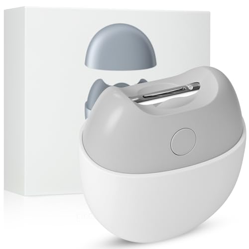 Electric Nail Clipper with USB Charging, Nail Chip Storage Electric Nail Trimmer, 2 Speed Levels for Babies, Seniors and Adults (White)