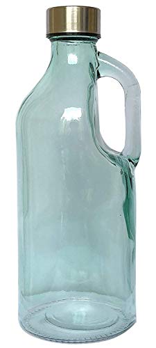 Image of Glass Water Bottle for Fridge with Handle 1000 ml(Random Color) (2)