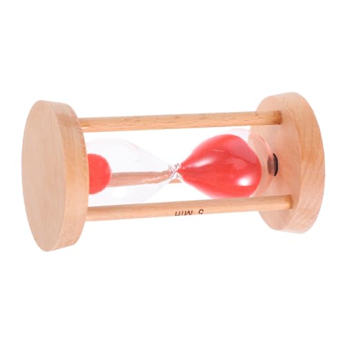 Toyvian Wooden Sand Timer with Red Frame Visual Hourglass for Cooking Classroom Office Study Games and Yoga Home Decor Sandglass Timer for Management