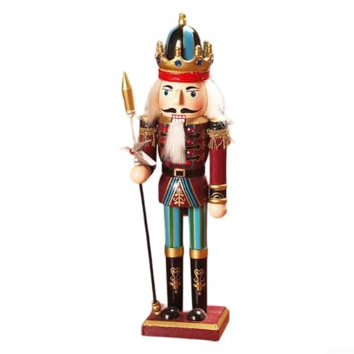 Besttoolifes Charmante Vintage-Nussknacker aus Holz, 30 cm, für alle Feiertagsveranstaltungen, vier klassische handbemalte Nussknacker-Ornamente (C) Besttoolifes Charmante Vintage-Nussknacker aus Holz, 30 cm, für alle Feiertagsveranstaltungen, vier klassische handbemalte Nussknacker-Ornamente (C)