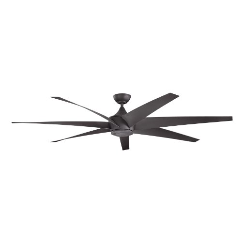 Kichler Lehr 80" Ceiling Fan in Distressed Black, 7-Blade Indoor Outdoor Fan, (80" W x 19.25" H), 310115DBK #1