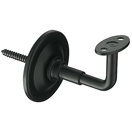 Amig - Support de main-courante | Balustrade pour escalier résistante et durable | Fixation murale | Acier | Couleur : noir mat | Inclus : vis et chevilles