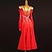 ZHQNZJF National Standard Competition Dress Ballroom Dance Skirt Rhinestones Waltz Performance Outfit Flamenco Costume,Red,XXL