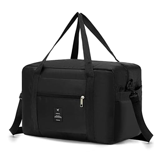 BKAZV Bolsa de Mano Viaje 40x20x25 Ryanair, para Maletas, Bolsa Plegable Nailon Impermeable Bolsa Fin de Semana Neceser para Vuelo, Camping [1*Negro]