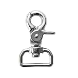 1-Pack Heavy-Duty Swivel Snap Hooks, 316 Stainless Steel Trigger Clasps for Lanyards, Keys, Pet Leashes, Rust-Resistant 360° Rotating Clips with Easy Spring Release for Secure Hold