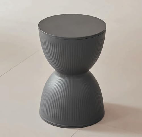 Taburete nórdico gris de 43x30cm para tocador y salón 2