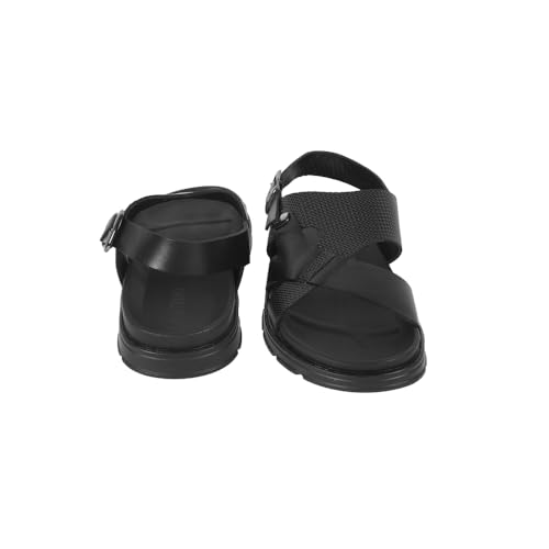 Image of Metro Men's Leather Textured Casual Sandals