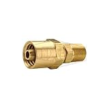Dixon Valve 1836106K, Reusable Male Fitting, Brass, 3/8in (Pack of 33 pcs)