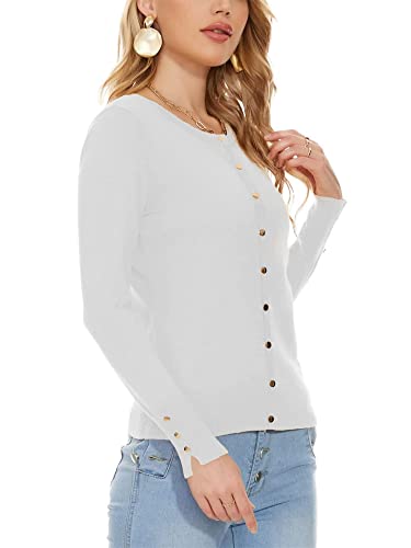 Image of Spicy Sandia Womens Cardigan Sweaters Lightweight Button Up Crewneck Dressy Casual Trendy Spring Sweater Jackets