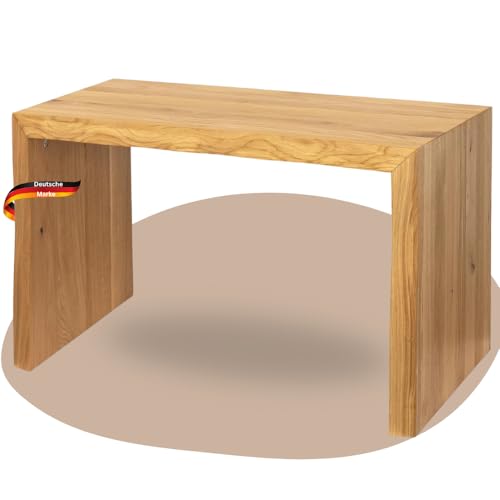 DELUKE Holzbank Sitzbank Egon - Eiche Massiv mit Baumkante | Eichenbank Esszimmer Flur Garderobe Schlafzimmer | 80x40x45cm DELUKE Holzbank Sitzbank Egon - Eiche Massiv mit Baumkante | Eichenbank Esszimmer Flur Garderobe Schlafzimmer | 80x40x45cm