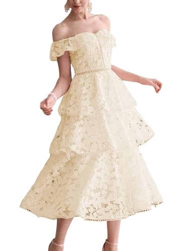 Sweetheart A-Line Wedding Dress Laces Layered Bridal Gowns for Bride