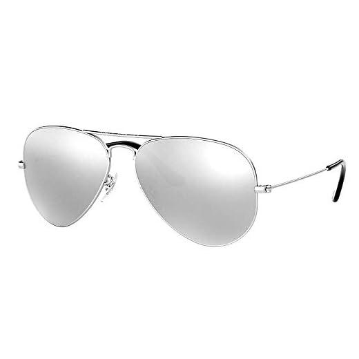 Rhode Island Novelty Aviator Sunglasses Mirror Lenses with Silver Frame One Pair