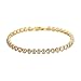 ORICHORE 18K Gold-Plated Oval-Cut Cubic Zirconia Tennis Bracelet | 5.9–7.5 inches Multiple Sizes Fashionable Women's Gold Bracelet (5.0mm Oval-Cut Tennis Bracelet, 17cm)