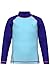 Produktbild HDTIYUYP UV Langarm-Shirt für Kinder - Mädchen Wasser Schwimmen Rashguard Jugend Badeshirt Surf Schnelltrocknende Strand Wet Top Hellblau 13y