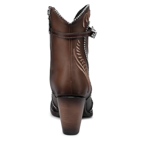 Image of Cuadra Women's Bootie Bovine Leather Embroidery with Zipper