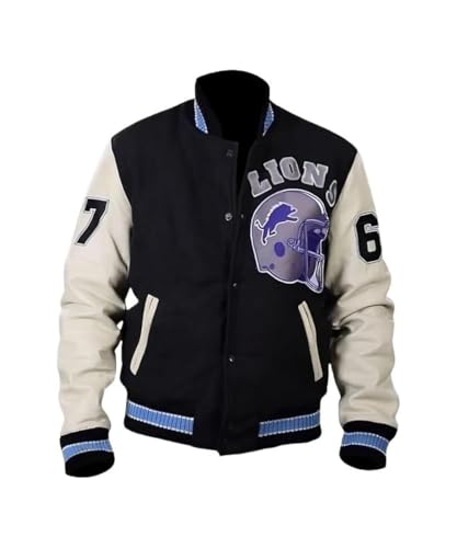 Detroit Beverly Hills Cop Varsity Jacket Men's -Axel Foley Lions Baseball Wool Varsity Jacket For Men