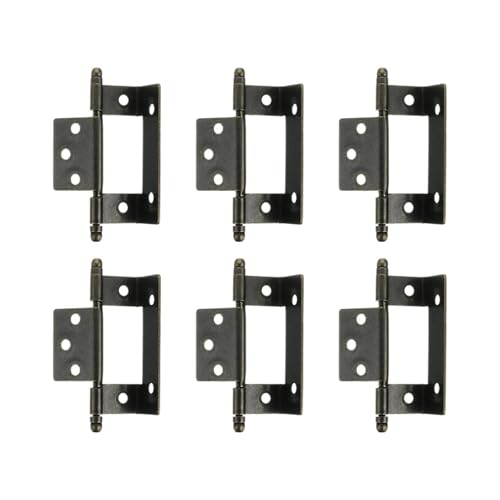 Bisagras cuadradas de acero inoxidable con rodamiento de bolas, 6 unidades, hierro de bronce, eje largo, bisagras parciales para gabinete