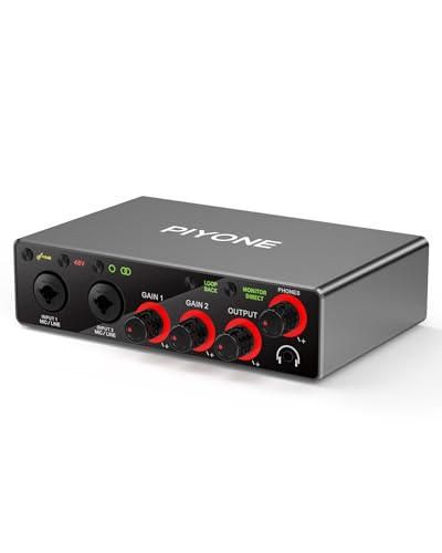 Amazon.co.jp: PIYONE オーディオインターフェイス 2x2 24bit/192kHz