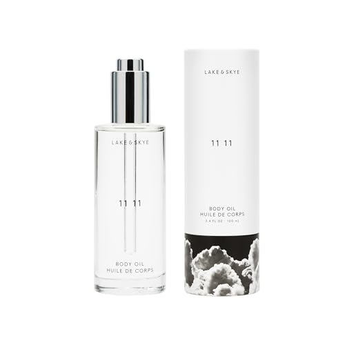 Lake & Skye 11 11 Body Oil, 3.4 fl oz (100 ml), Hydrating with Vitamin E & Almond Oil - Sheer & Uplifting Scent