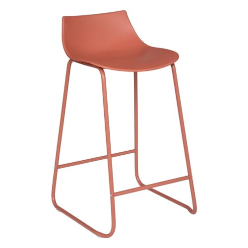 Atmosphera - Taburete de Bar Otac, Terracota Rosa, 82 cm de Alto, Base de Metal con reposapiés - para Cocina, Isla Central, Trona