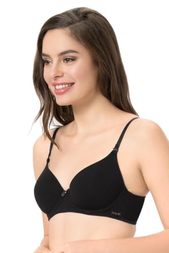 Image of Amante Every de Red Solid Underwired Lightly Padded Everyday Bra