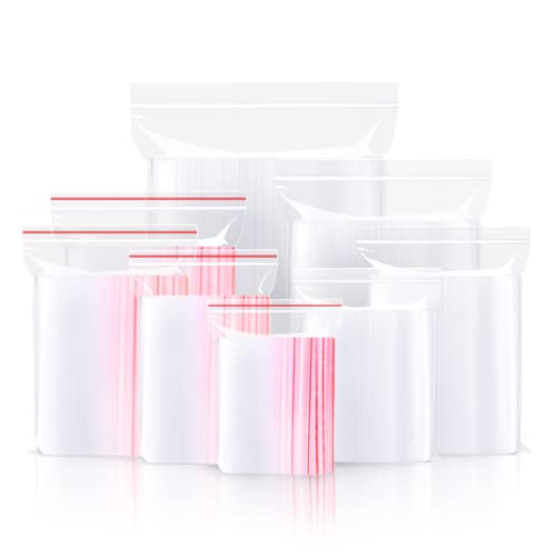AURSTORE Basa - Bolsas con cremallera transparente, bolsas con cierre y bolsa de plástico con cremallera, embalaje transparente resellable tamaños a elegir (500 unidades (90 x 130 mm) Cover