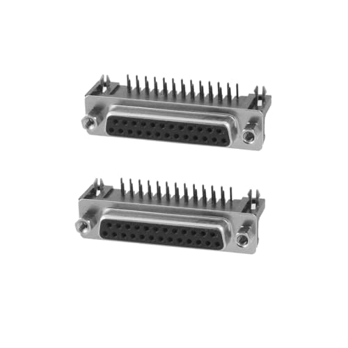 uxcell Conectores D-sub DB25 macho y hembra ángulo recto 2 piezas miniatura 4