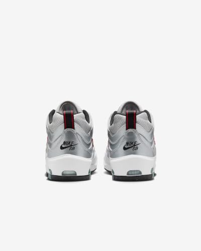 Image of Premium Silver Bullet Nike SB Air Max Ishod - Metallic Silver /Varsity Red