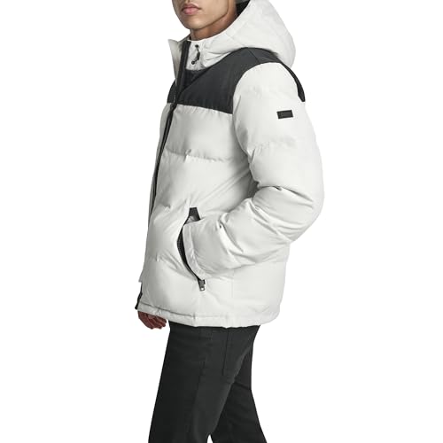 Image of DKNY Men's Mixed Media Quilted Puffer Jacket