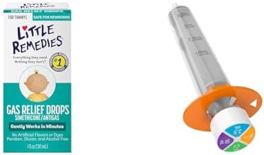 Little Remedies Gas Relief Drops & Ezy Dose Kids Oral Syringe Bun...