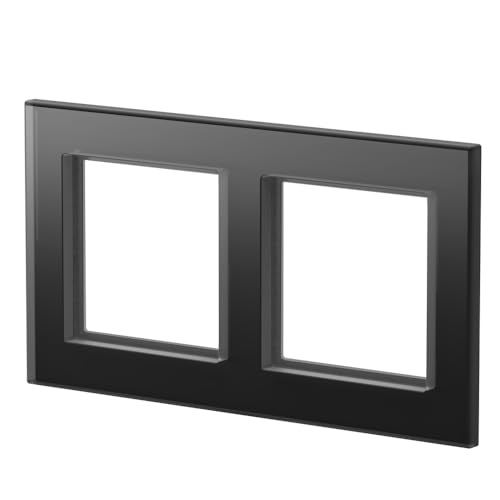 Homematic IP Glasrahmen, 2-Fach, schwarz, HmIP-GF2-A
