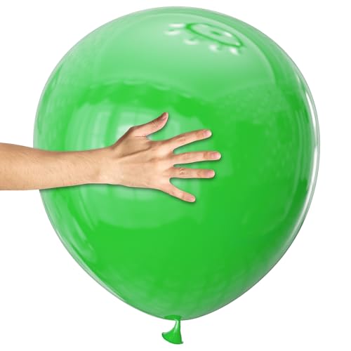 Image of 32 Pack 18 Inch Green Latex Balloons - Premium Quality, High Float Time for Parties, Events, Decorations (Vibrant Green)