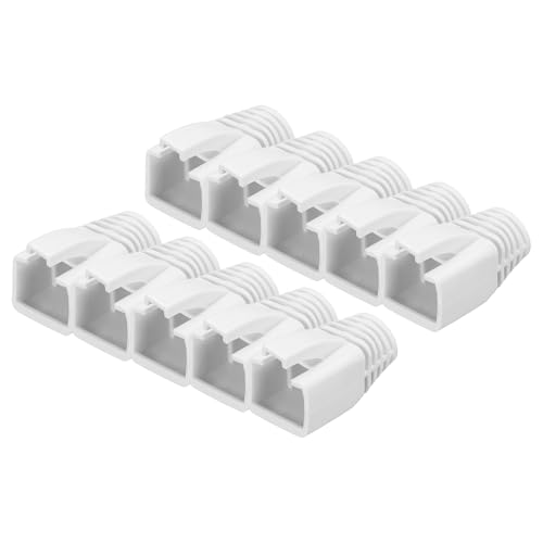 Cache-câbles Ethernet Cat6A Cat7 blanc en lot de 100 manchons MECCANIXITY 8mm