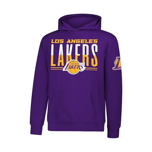 Ultra Game Boys' MVP Super Soft Pullover Hoodie Sweatshirt,Los Angeles Lakers,Team Color,8