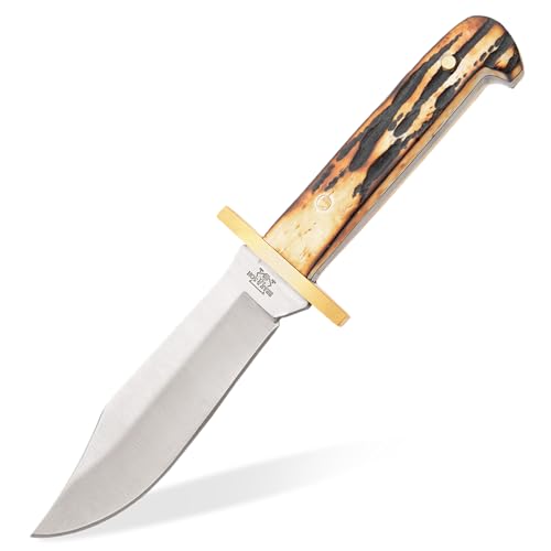 BEAR & SON Baby Bowie Fixed Blade Knife w/Leather Sheath
