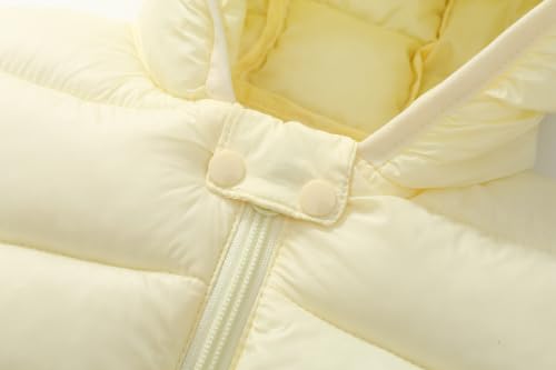 Image of AIWUHE Baby Boys Girls Hooded Puffer Vest Winter Lightweight Sleeveless Bear Ears Zipper Up Jacket Down Vest Coat Vests Kids