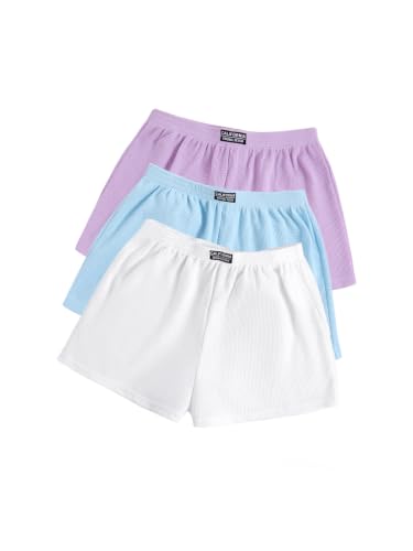 Image of SOLY HUX Women's Summer Shorts 3 Packs Casual Comfy Shorts Sets