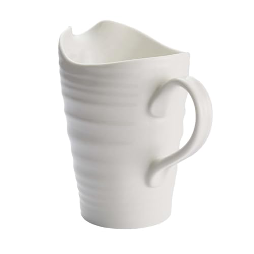 Portmeirion Sophie Conran 28 oz Medium Porcelain Pitcher - Elegant Jug for Serving Water, Milk & Beverages, Displaying Flowers - Durable Freezer-to-Oven Kitchen & Dining Home Décor - Thumbnail 2
