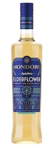 Mondoro Aperitivo Elderflower Italian Aperitif 70 CL | 14% ABV | Fresh and Floral Perfect for Creating the Ultimate Hugo Spritz Cocktail