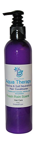 Diva StuffAqua Therapy Chlorine & Salt Neutralizing Hair Conditioner, Removes Chlorine, Salt and Pollution from Hair, Plus Nourishes, Protects and Deodorizes, 8oz