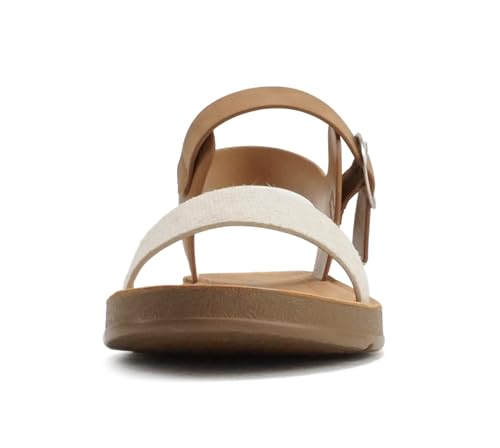 Image of Soda PLENTY ~ Women's Strappy Ankle Wrap Buckle Fashion Flat Sandals