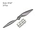uxcell RC Propellers CCW 9x6 Inch 2-Vane for Airplane Nylon Gray 3Pcs with Adapter Rings