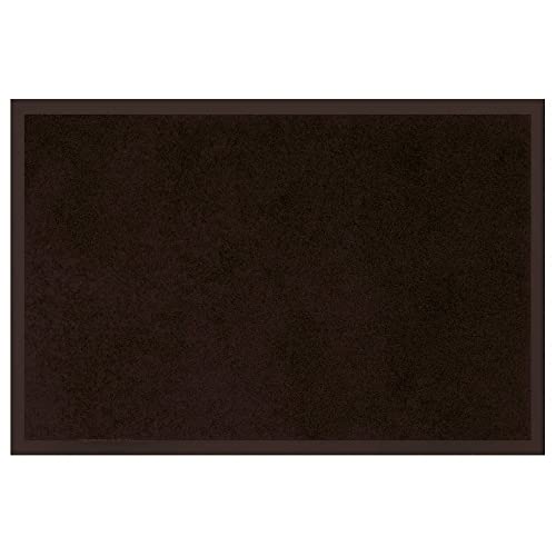 Tapis rectangle 80x120 cm noir uni Telio anti-poussière sol